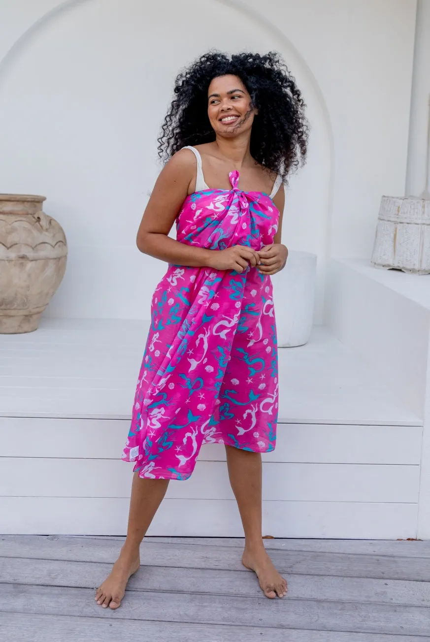 Mermaid Printed Cotton Sarong Pareo