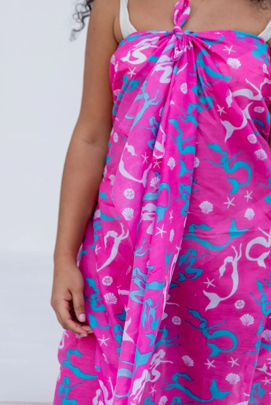 Mermaid Printed Cotton Sarong Pareo