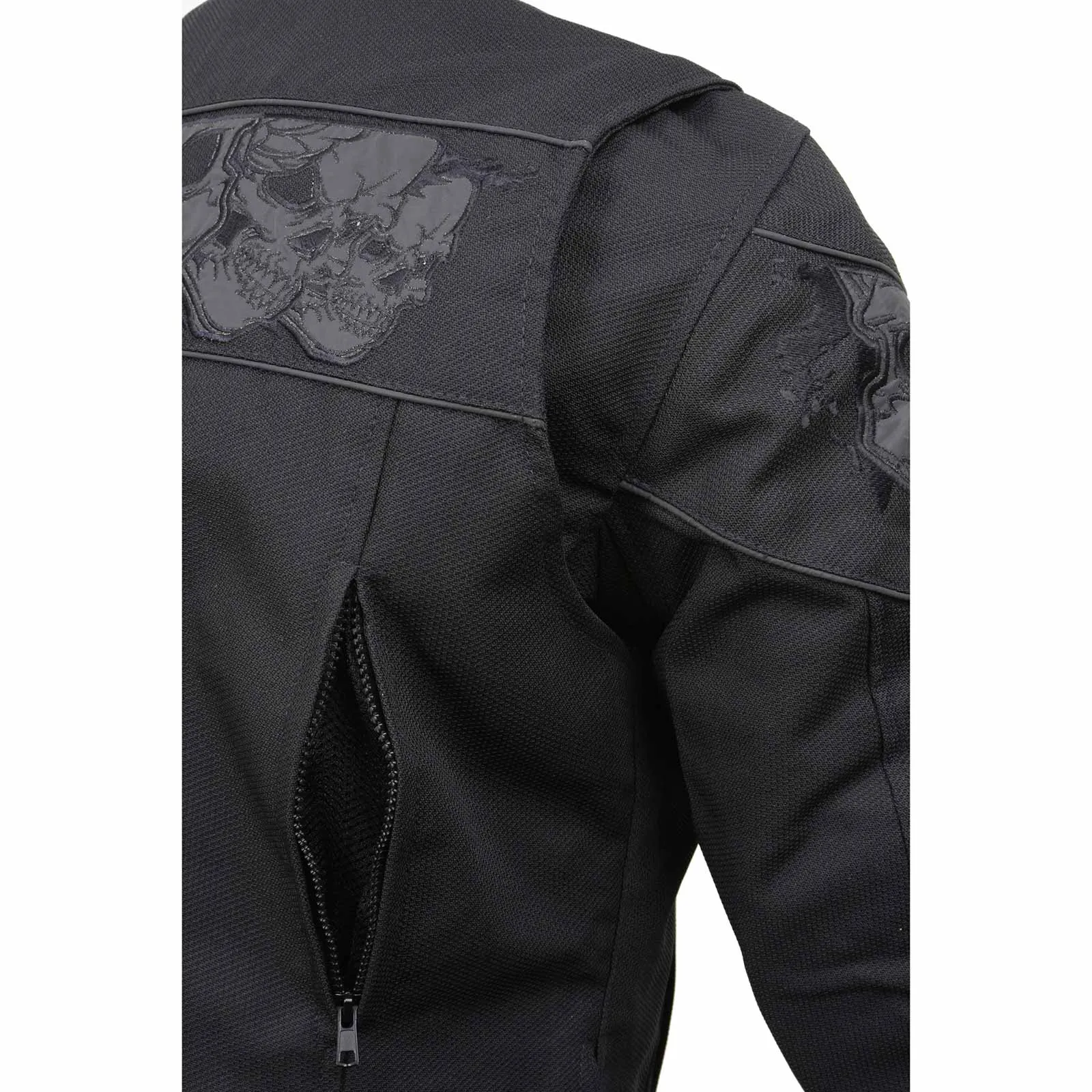 Milwaukee Leather MPM1730 Black Padded Textile Motorcycle Jacket for