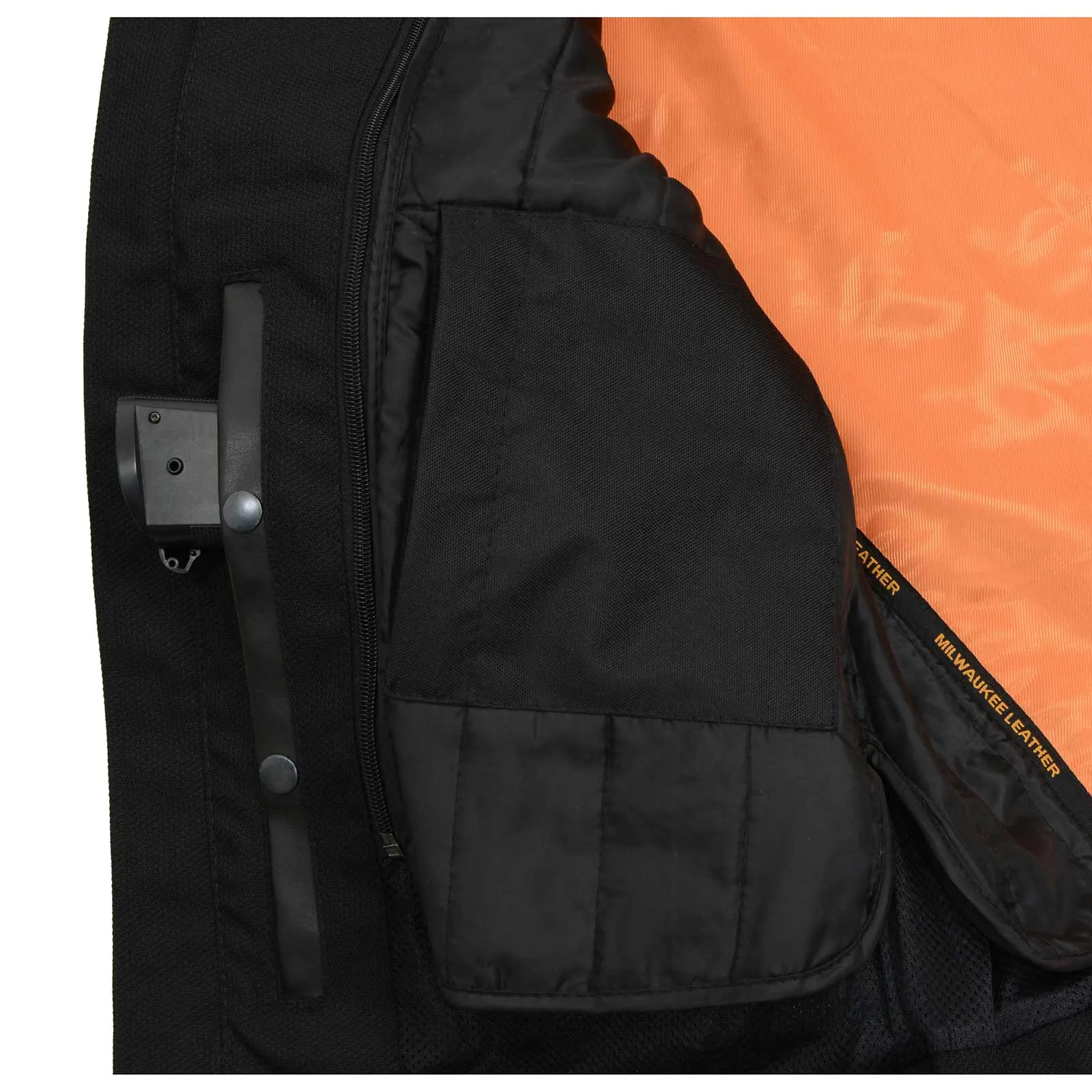 Milwaukee Leather MPM1730 Black Padded Textile Motorcycle Jacket for