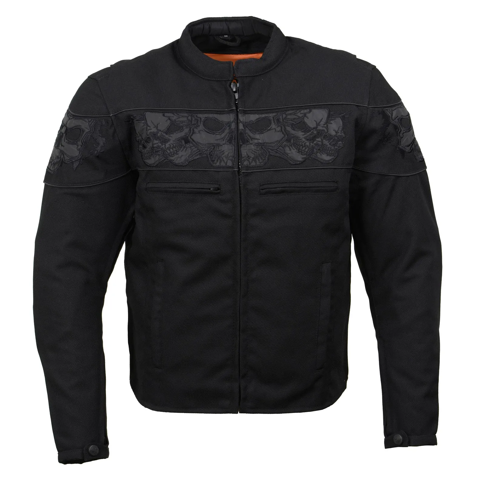 Milwaukee Leather MPM1730 Black Padded Textile Motorcycle Jacket for