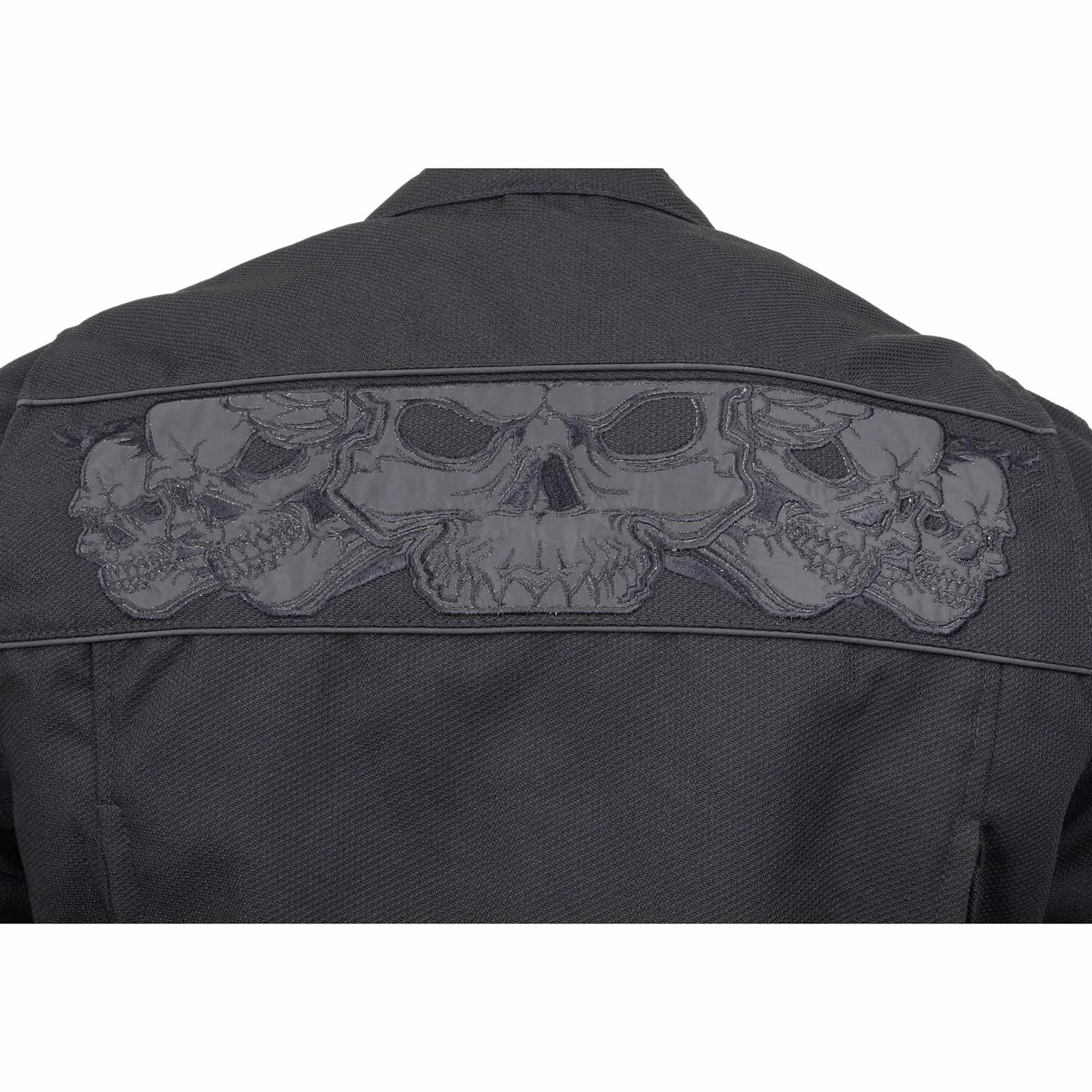 Milwaukee Leather MPM1730 Black Padded Textile Motorcycle Jacket for