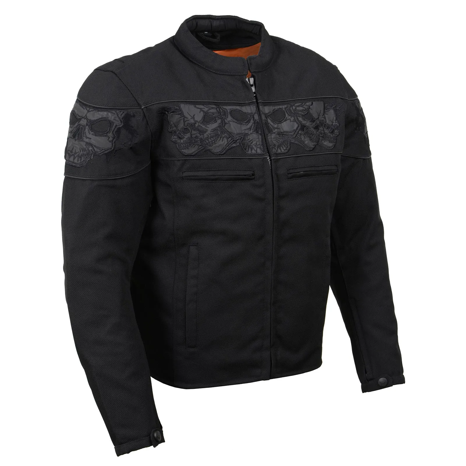 Milwaukee Leather MPM1730 Black Padded Textile Motorcycle Jacket for