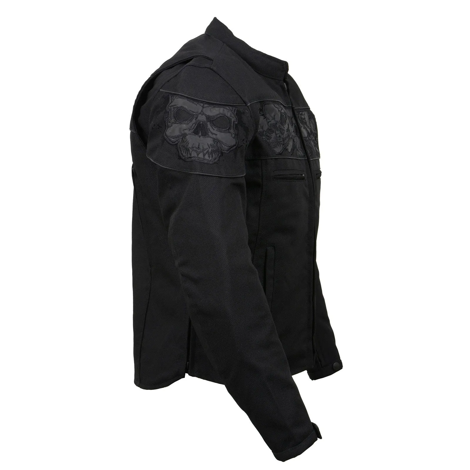 Milwaukee Leather MPM1730 Black Padded Textile Motorcycle Jacket for