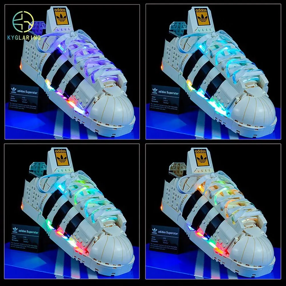MOC  Compatible  LED Lighting Set DIY toys Creation 10282 Originals Superstar Sneakers Blocks Building (Only Light Kit Included)