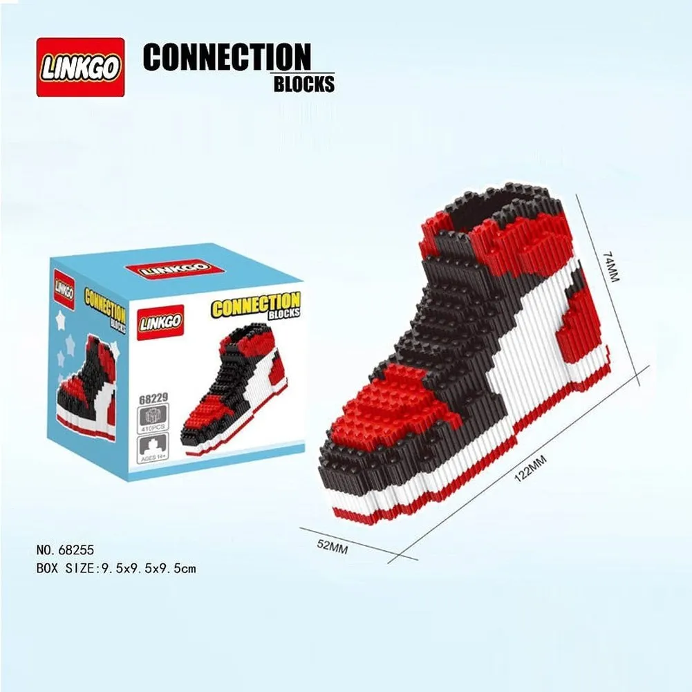 MOC NON  Sport Basketball Shoes Building Blocks Sneakers Models Pen Container DIY Mini Bricks Pencil-Box toys  Boy Stationery