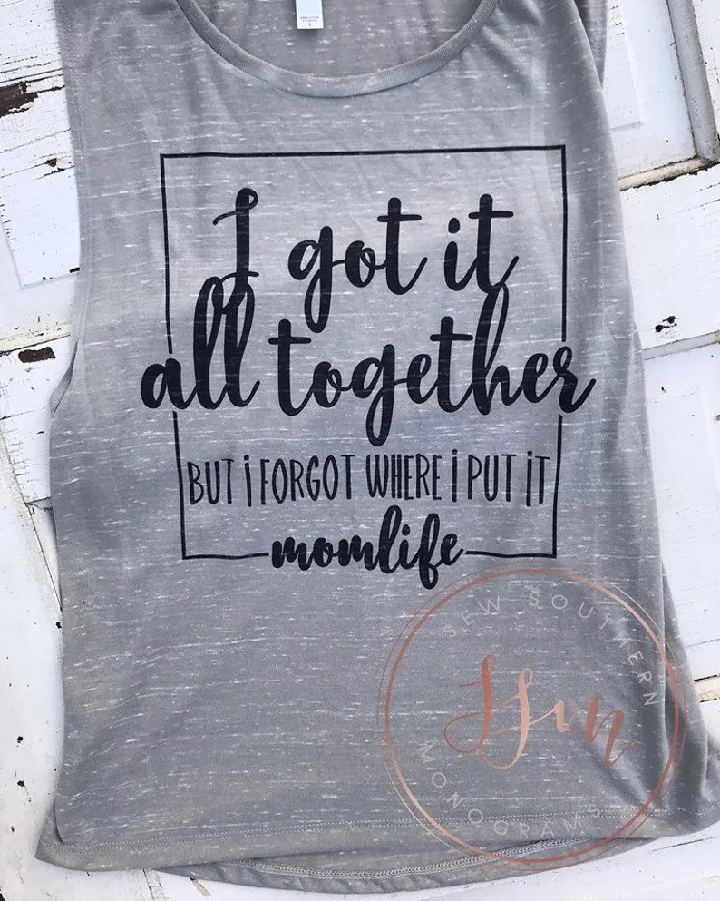 MOM LIFE Tanks - stone marble- Bella Canvas muscle tank