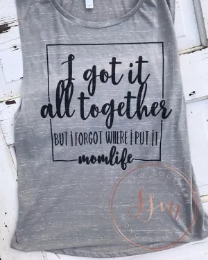MOM LIFE Tanks - stone marble- Bella Canvas muscle tank