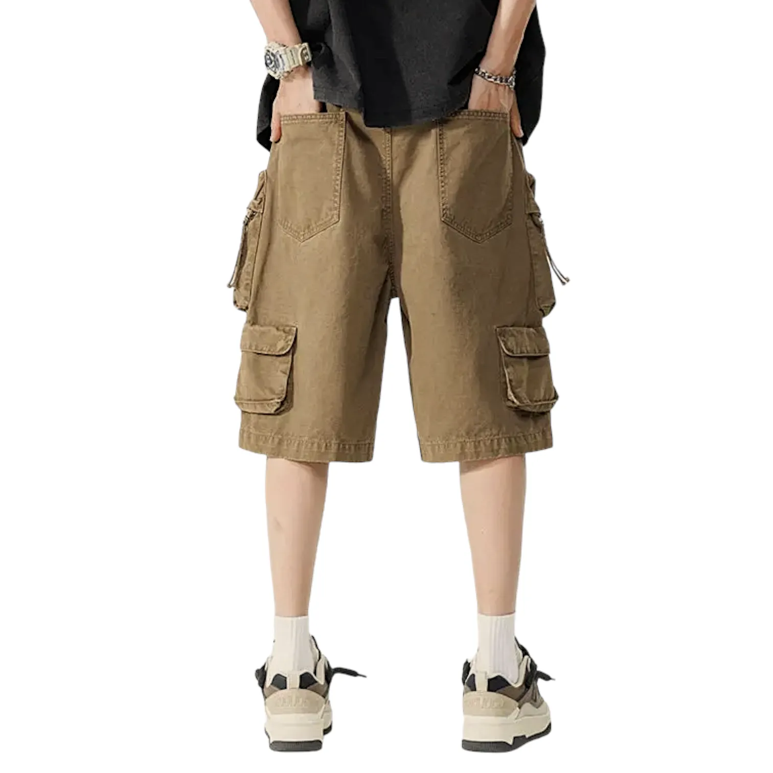 Multi cargo pocket twill short