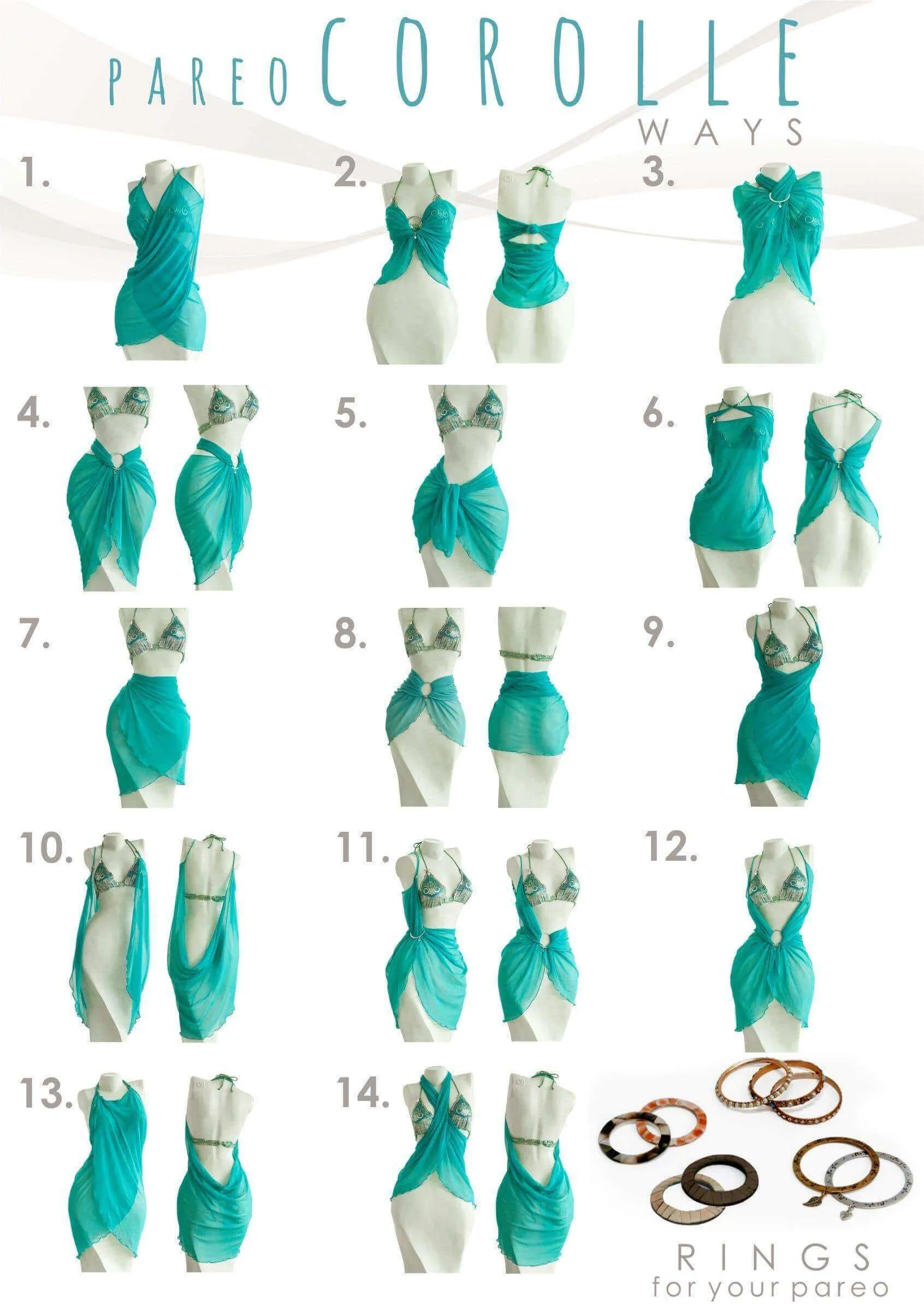 Multi-Function Piscina Mesh Sarong Dress Skirt Cover-Up by Thaikila