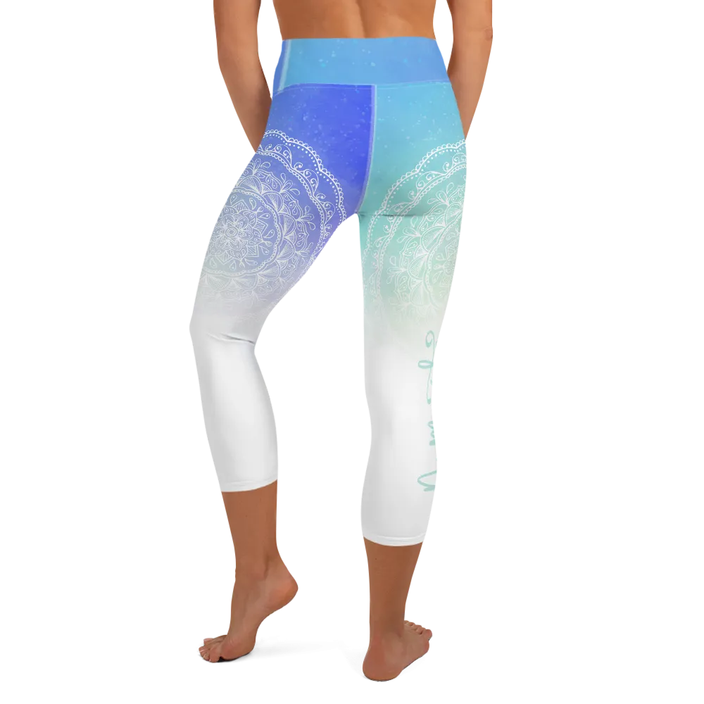 Namaste High Waist Womens Yoga Capri Leggings