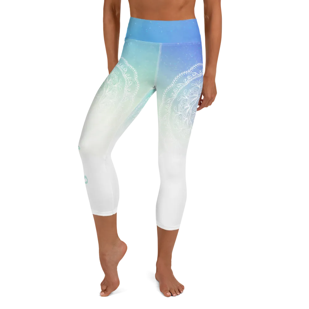 Namaste High Waist Womens Yoga Capri Leggings