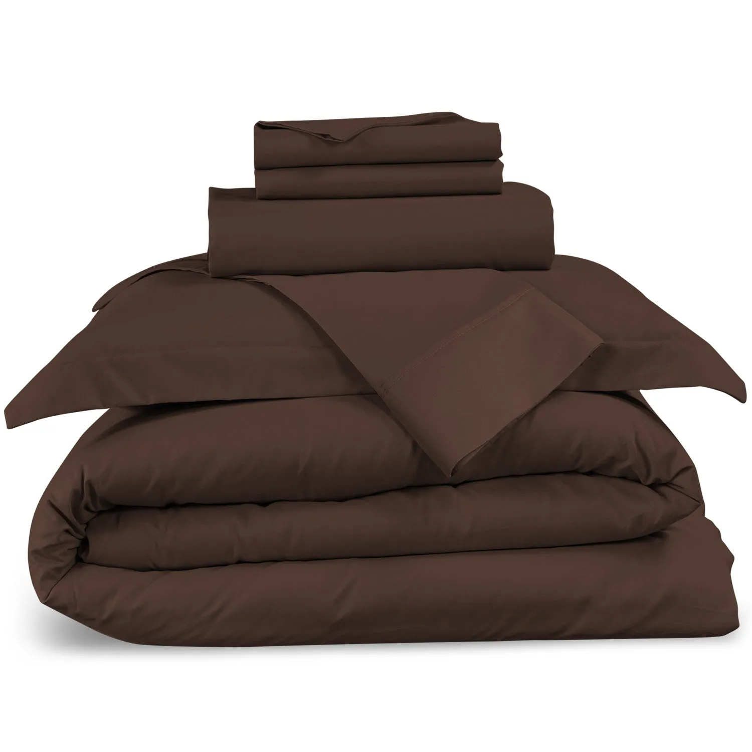 Nestl Bedding Duvet Cover 6-Piece Set - 1000 Thread Count Sheets - Tri Blend Cotton Duvet Cover with Zipper, Deep Pocket Fitted Sheet, 2 Cooling Pillow Cases, 2 Pillow Shams
