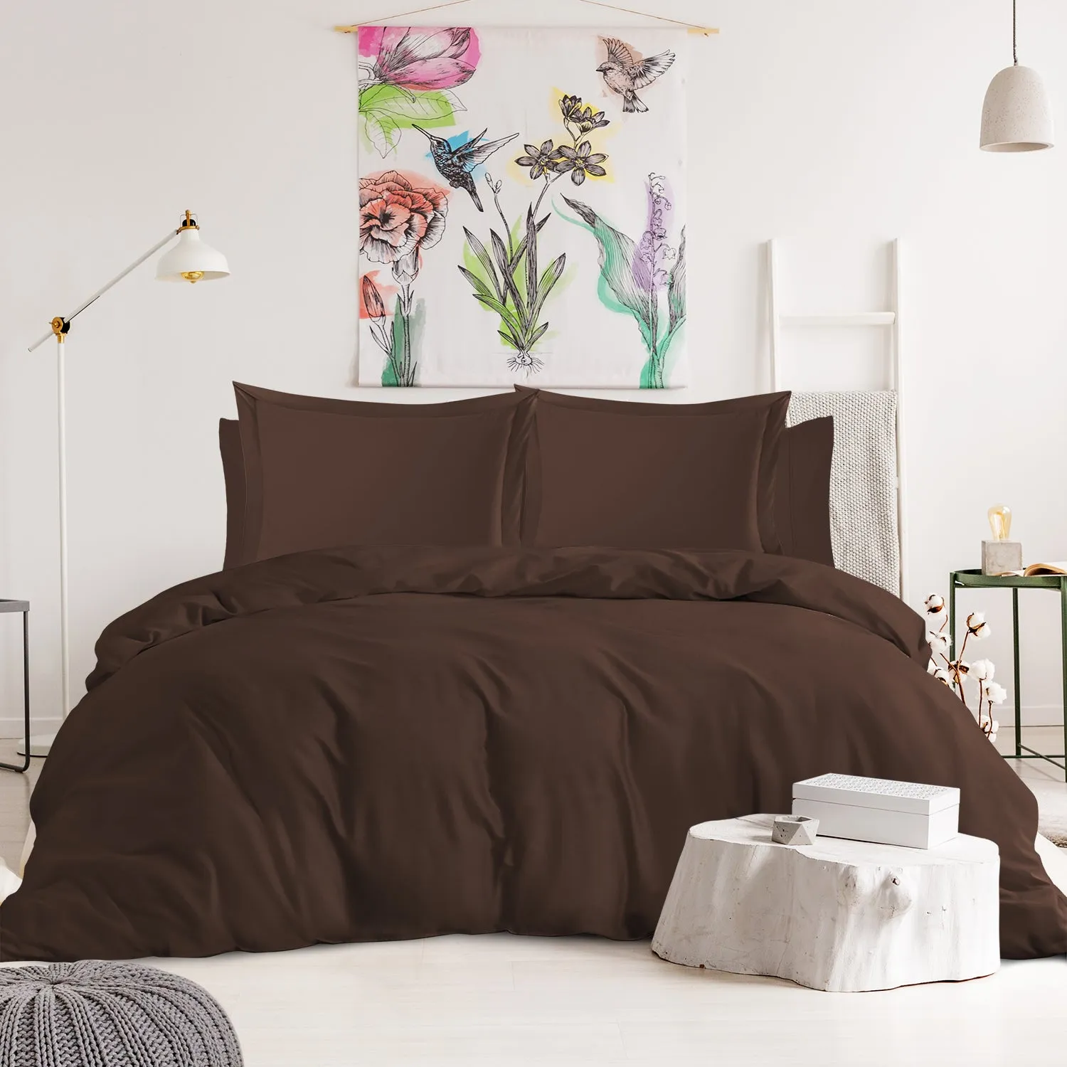 Nestl Bedding Duvet Cover 6-Piece Set - 1000 Thread Count Sheets - Tri Blend Cotton Duvet Cover with Zipper, Deep Pocket Fitted Sheet, 2 Cooling Pillow Cases, 2 Pillow Shams