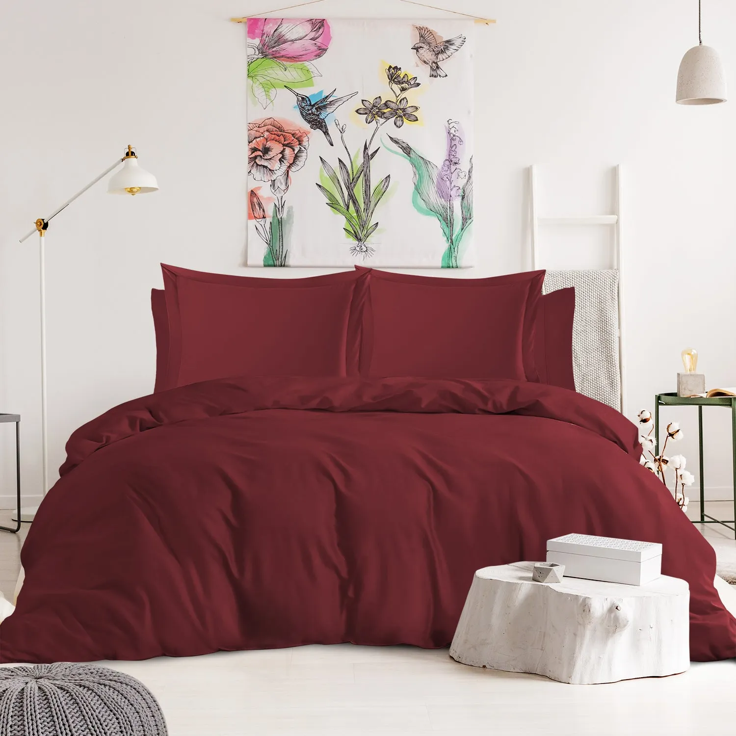 Nestl Bedding Duvet Cover 6-Piece Set - 1000 Thread Count Sheets - Tri Blend Cotton Duvet Cover with Zipper, Deep Pocket Fitted Sheet, 2 Cooling Pillow Cases, 2 Pillow Shams
