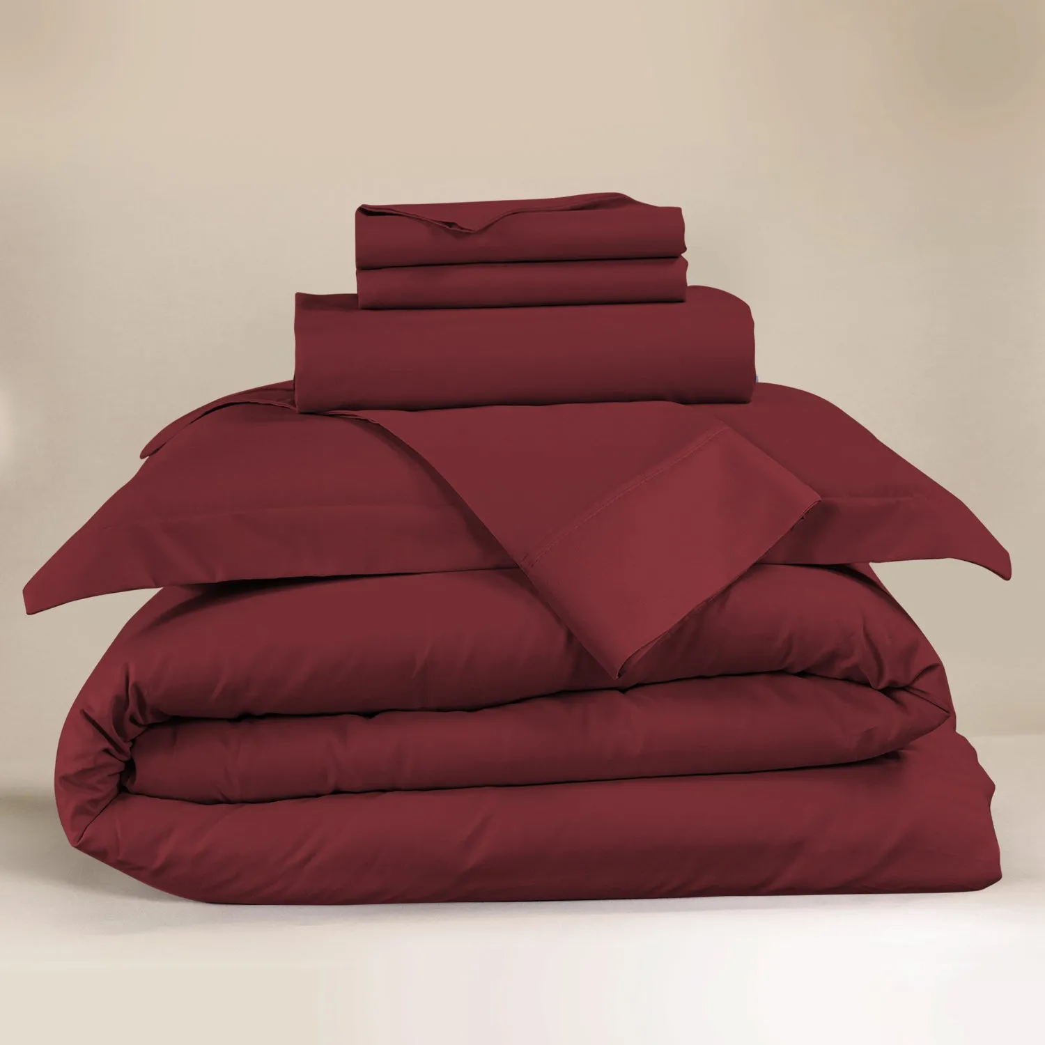 Nestl Bedding Duvet Cover 6-Piece Set - 1000 Thread Count Sheets - Tri Blend Cotton Duvet Cover with Zipper, Deep Pocket Fitted Sheet, 2 Cooling Pillow Cases, 2 Pillow Shams