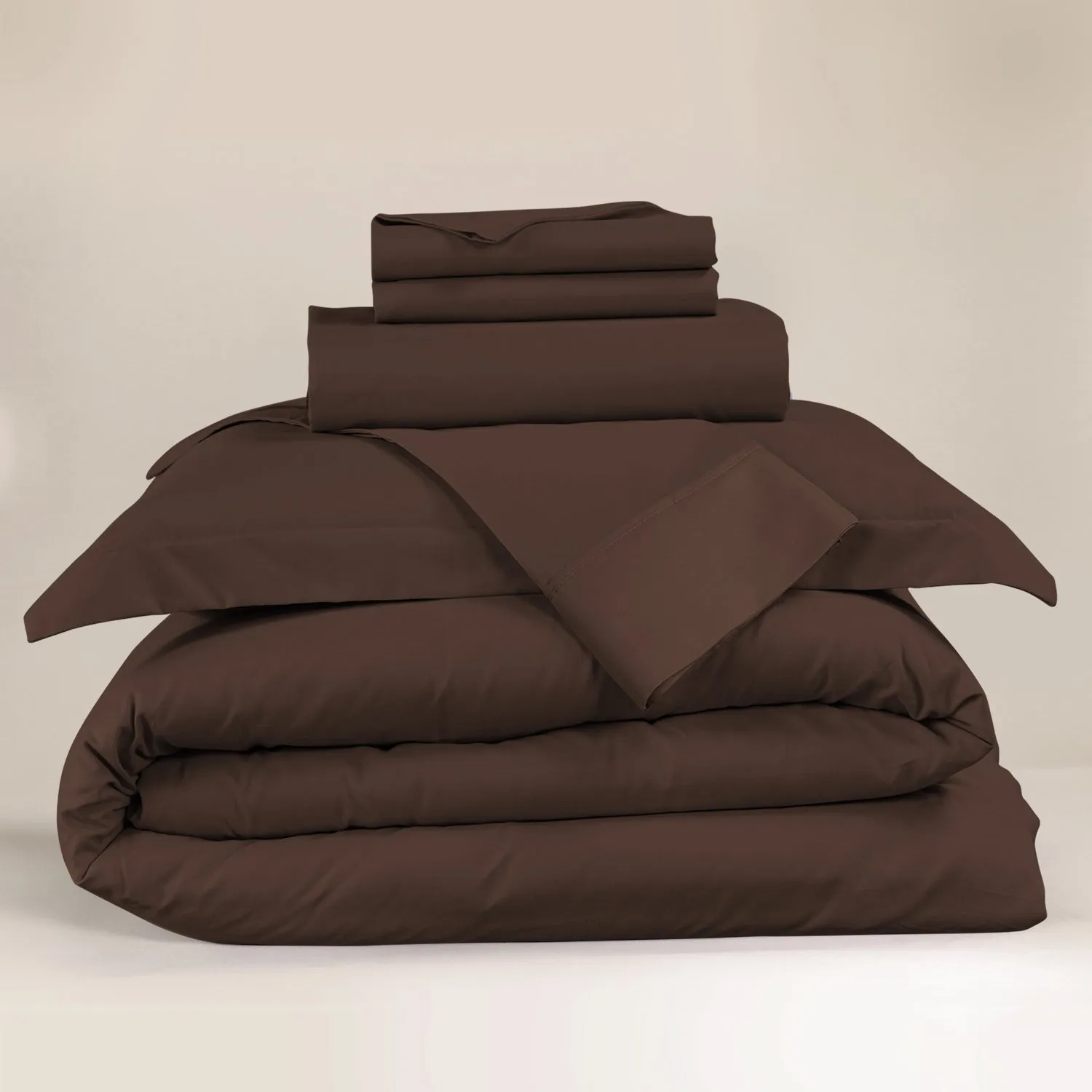 Nestl Bedding Duvet Cover 6-Piece Set - 1000 Thread Count Sheets - Tri Blend Cotton Duvet Cover with Zipper, Deep Pocket Fitted Sheet, 2 Cooling Pillow Cases, 2 Pillow Shams