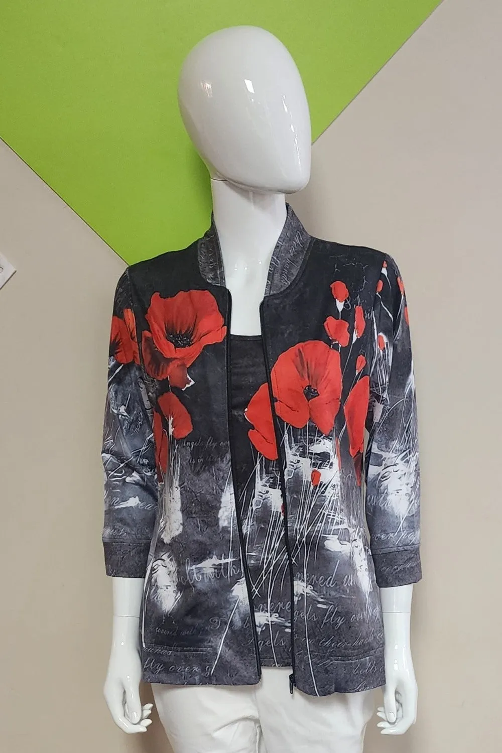 New Label Jacket 88556-BR Black/Red