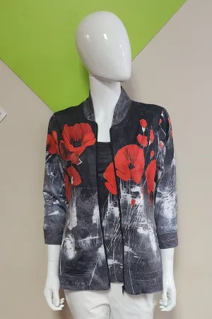 New Label Jacket 88556-BR Black/Red