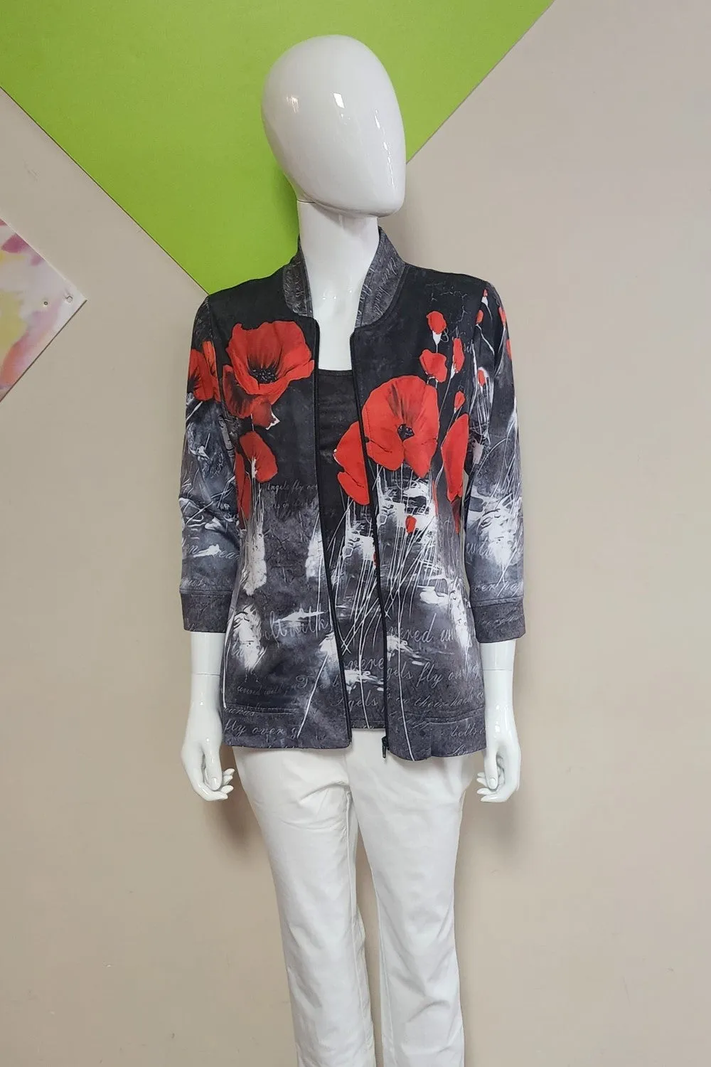 New Label Jacket 88556-BR Black/Red