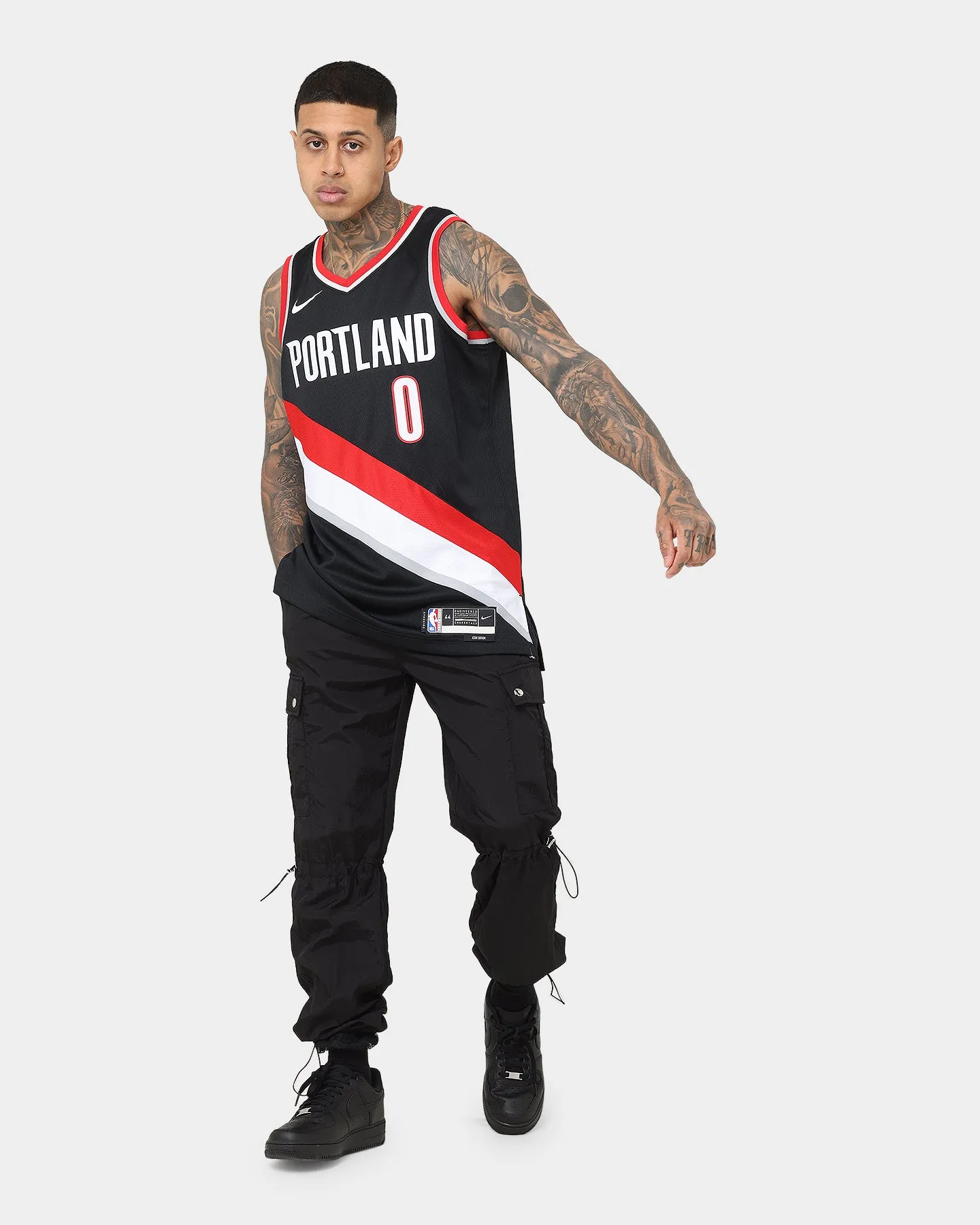Nike Portland Trail Blazers Damian Lillard #0 Icon Swingman Jersey Black