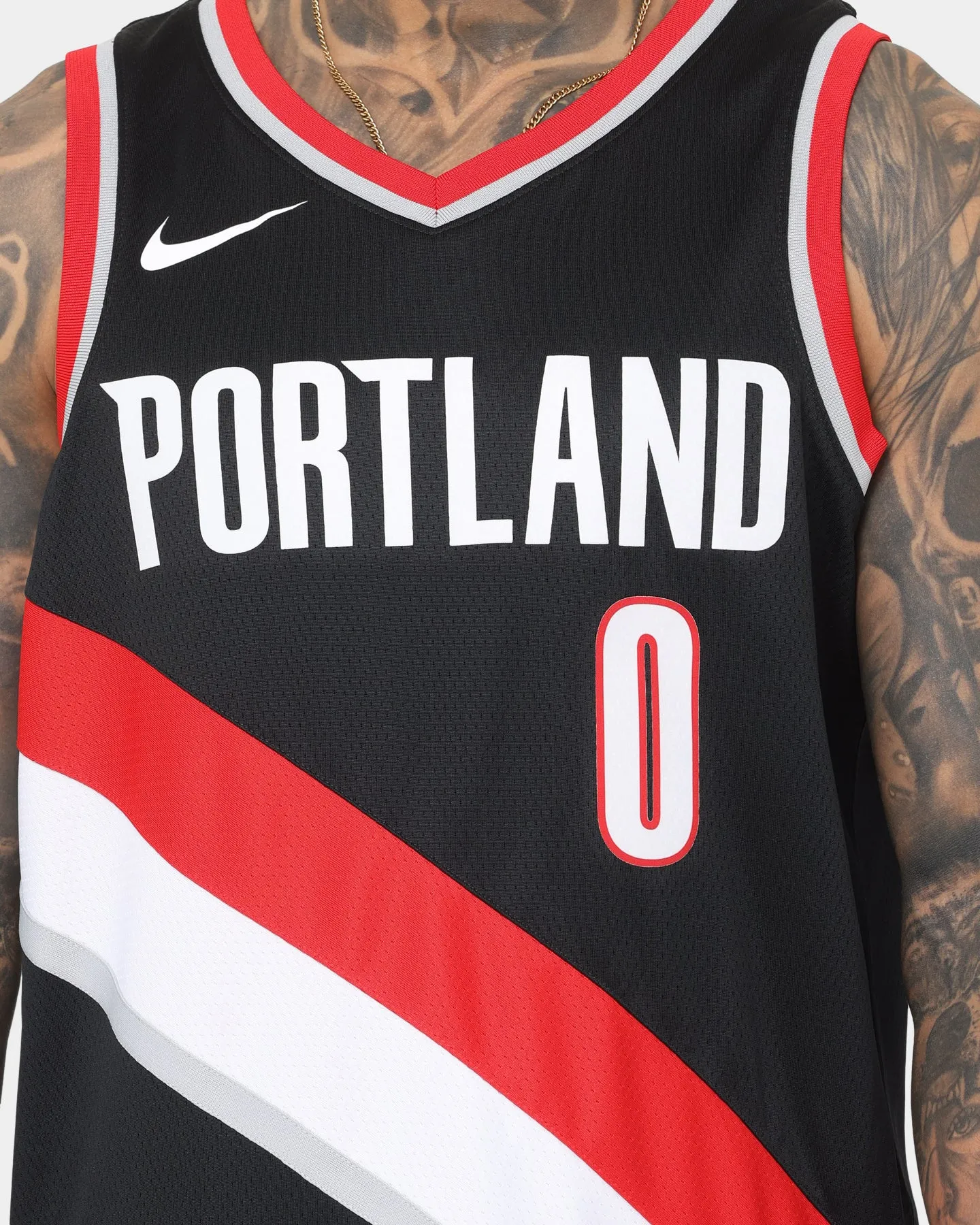 Nike Portland Trail Blazers Damian Lillard #0 Icon Swingman Jersey Black