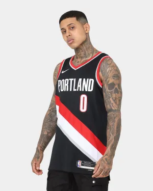 Nike Portland Trail Blazers Damian Lillard #0 Icon Swingman Jersey Black