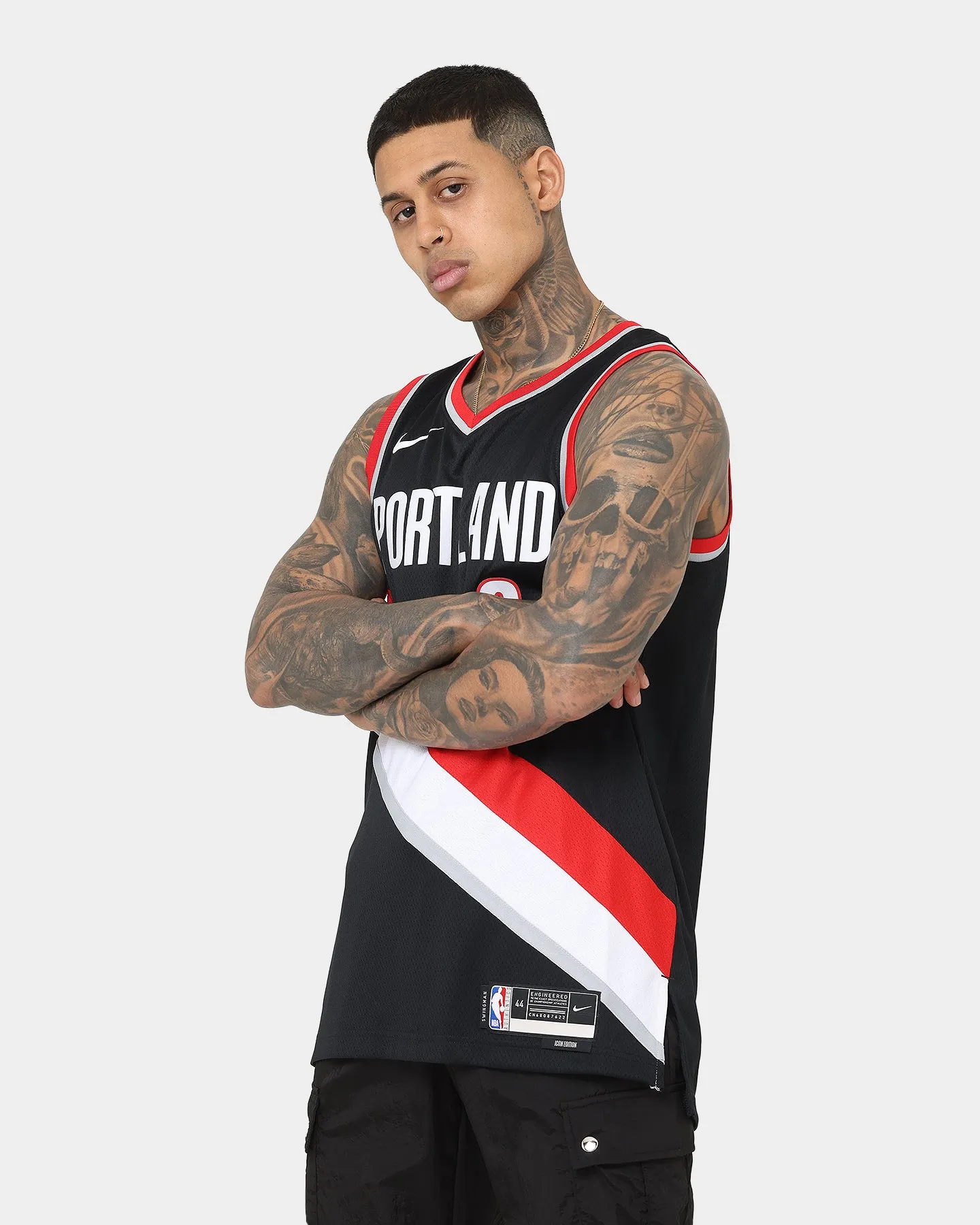 Nike Portland Trail Blazers Damian Lillard #0 Icon Swingman Jersey Black