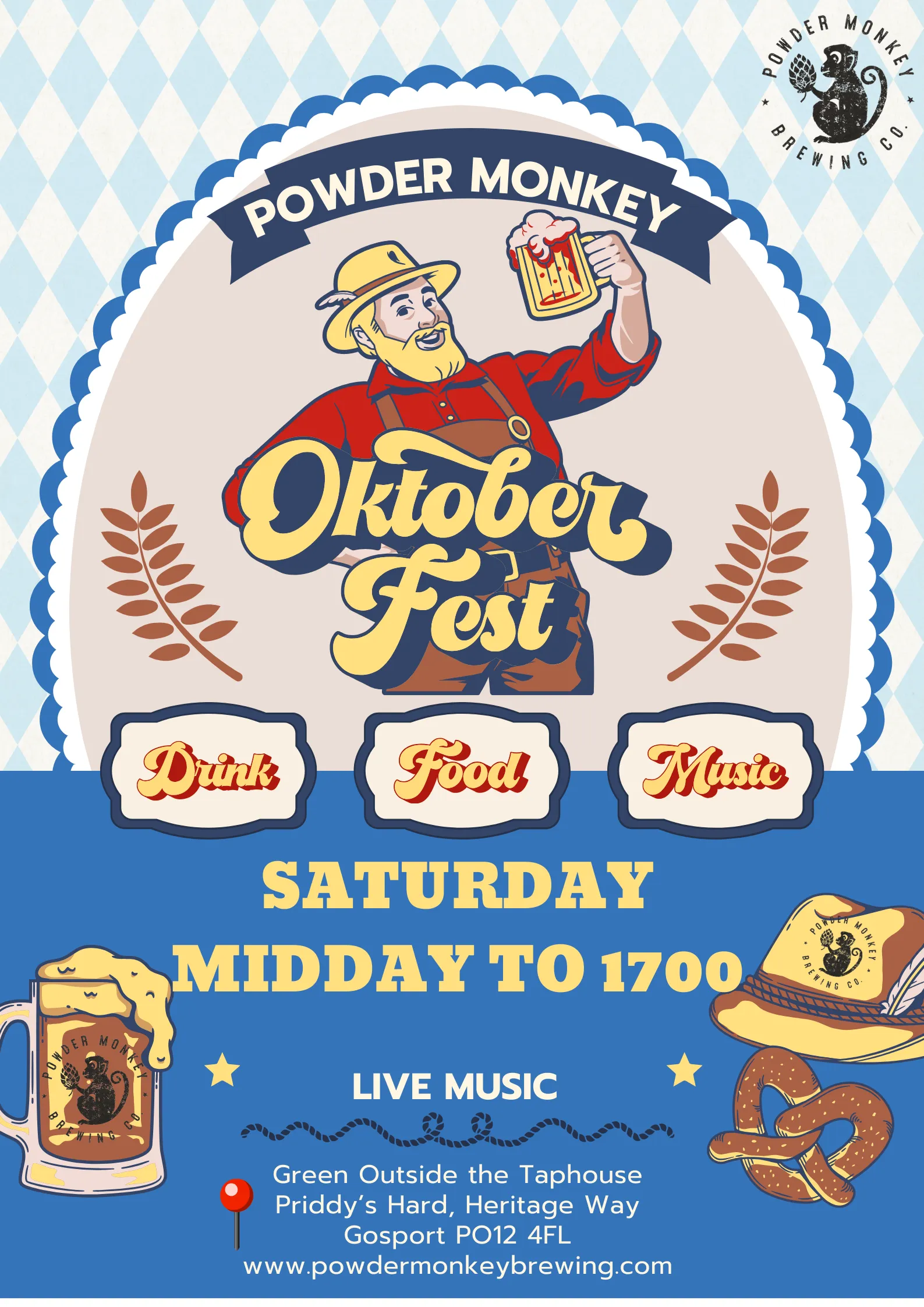Oktoberfest 2025 - Saturday 4th October midday to 1700 hours session - Earlybird tickets Avail