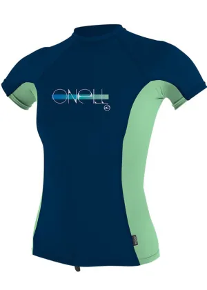 O'Neill girls rash tops - abyss freshmint