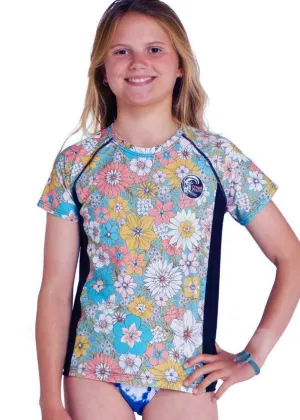 O'Neill girls rash tops - Wildflower