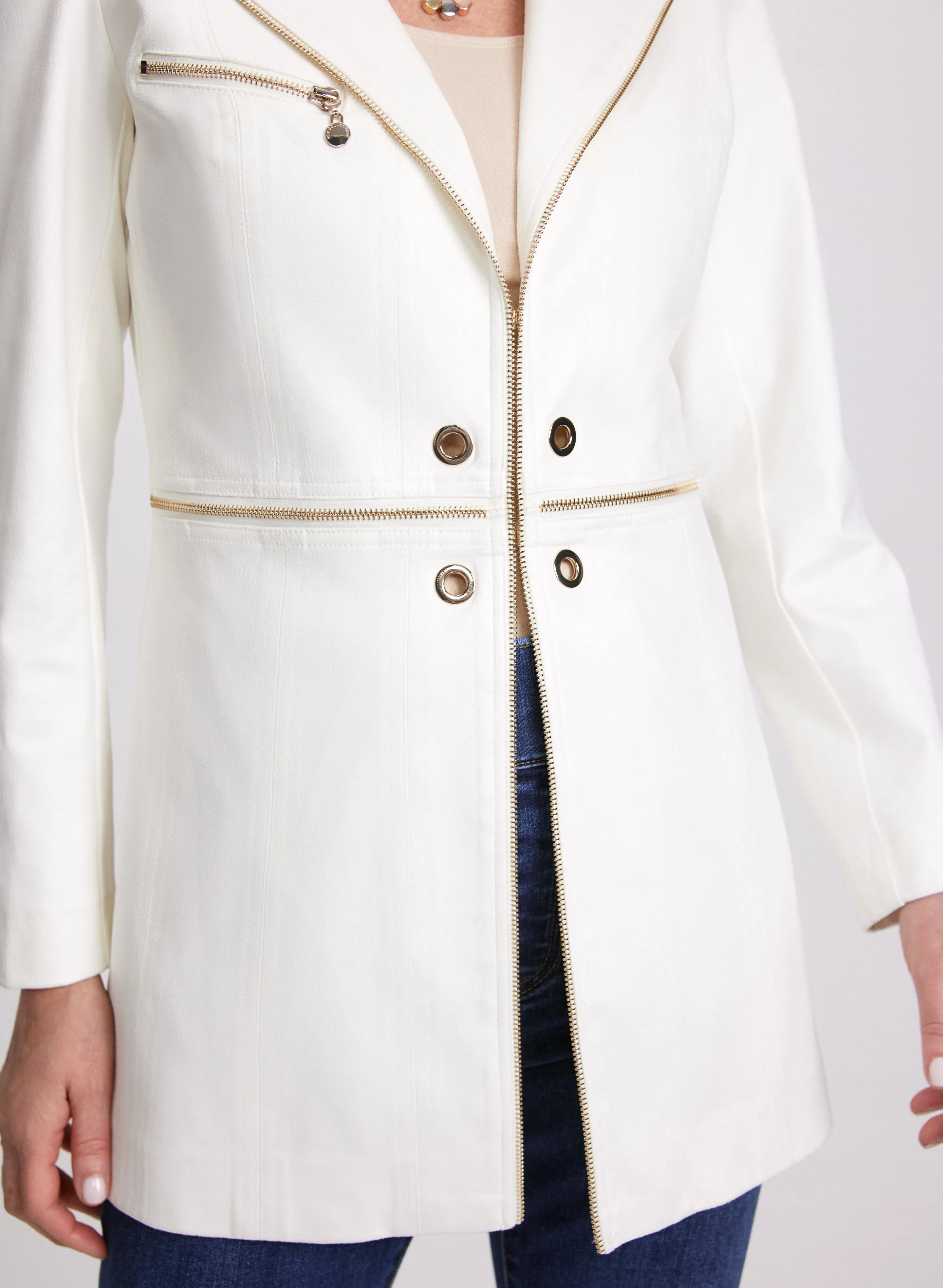 Open-Front Redingote Jacket