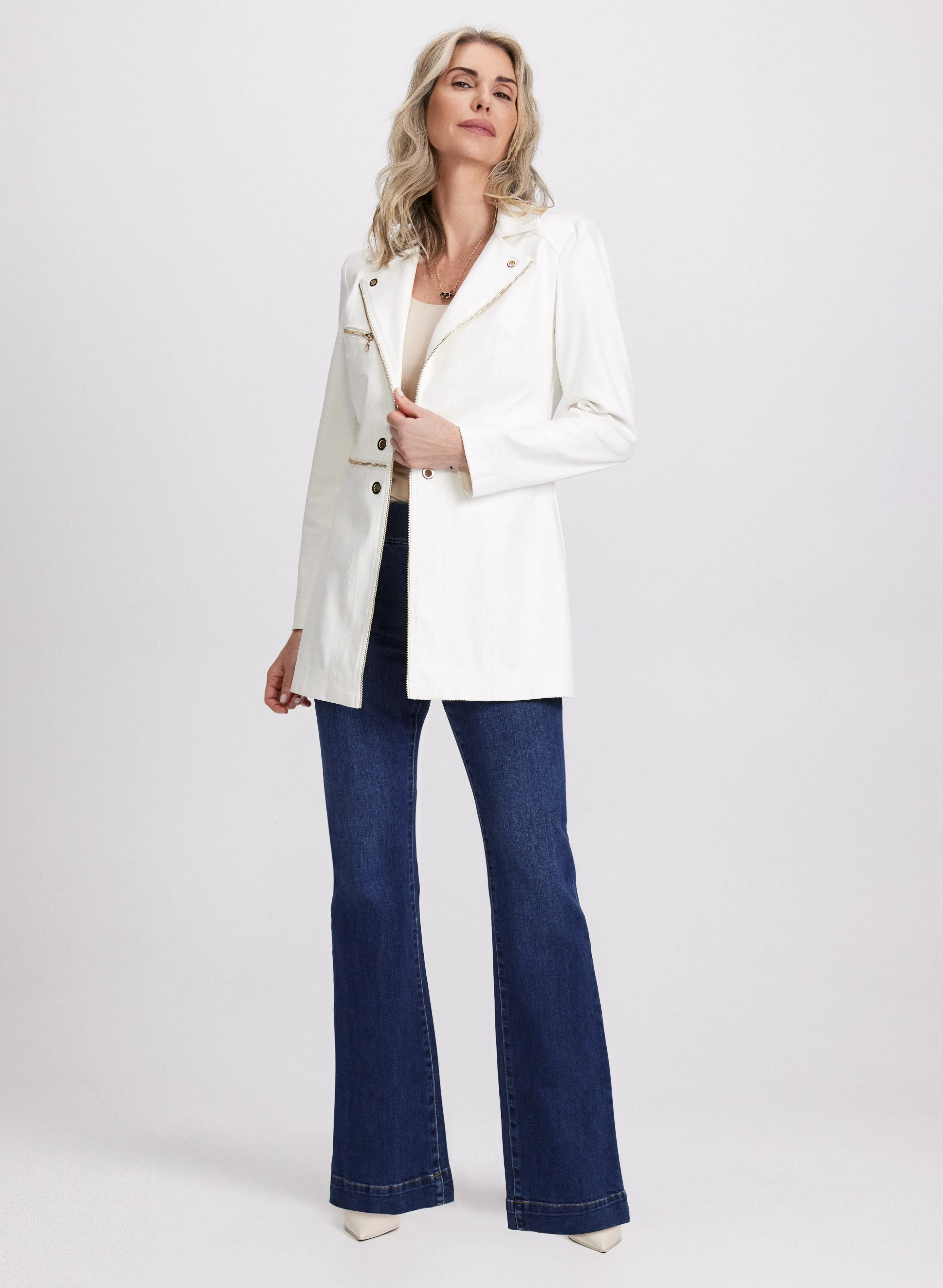 Open-Front Redingote Jacket