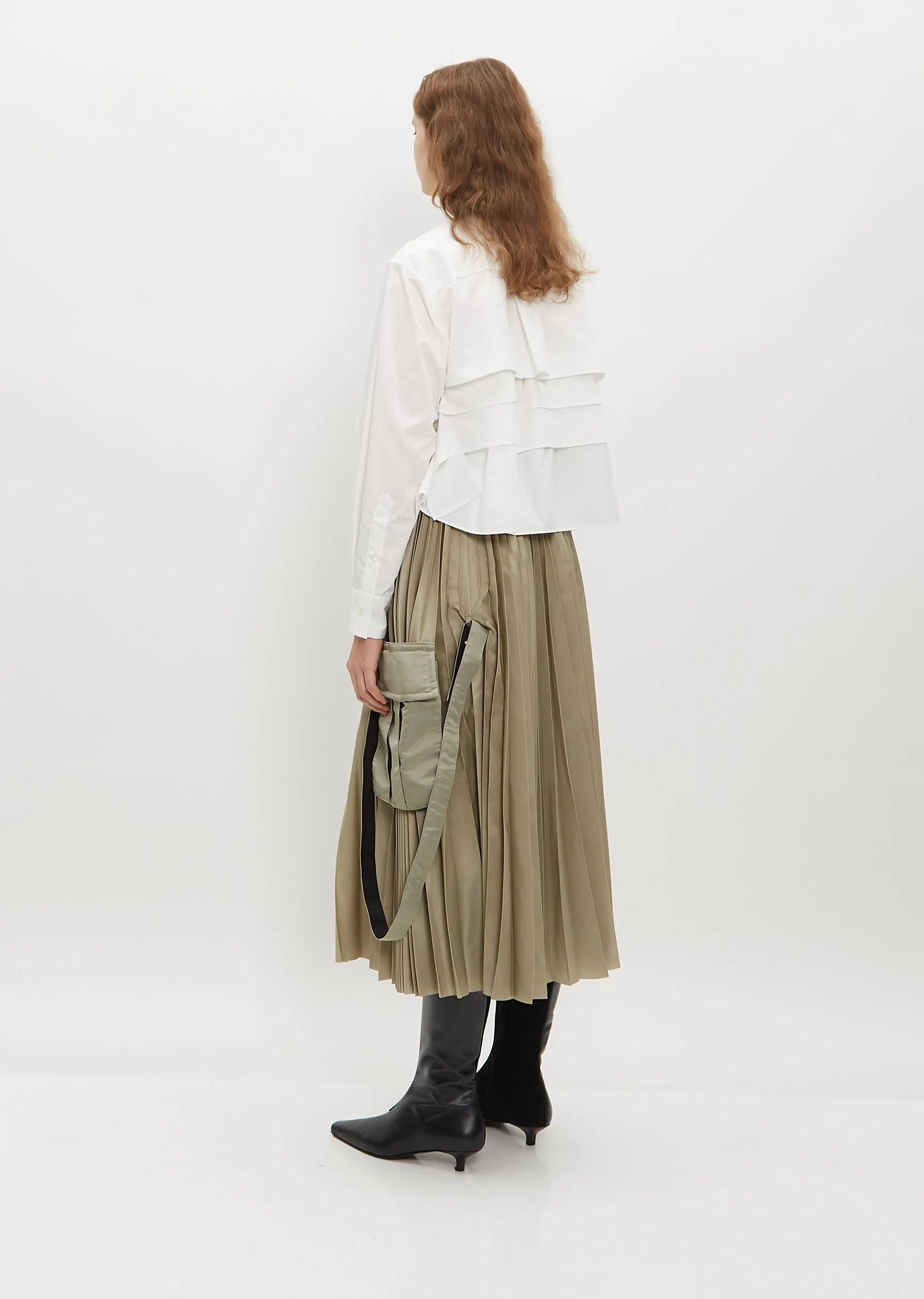 Oversized Pocket Twill Skirt