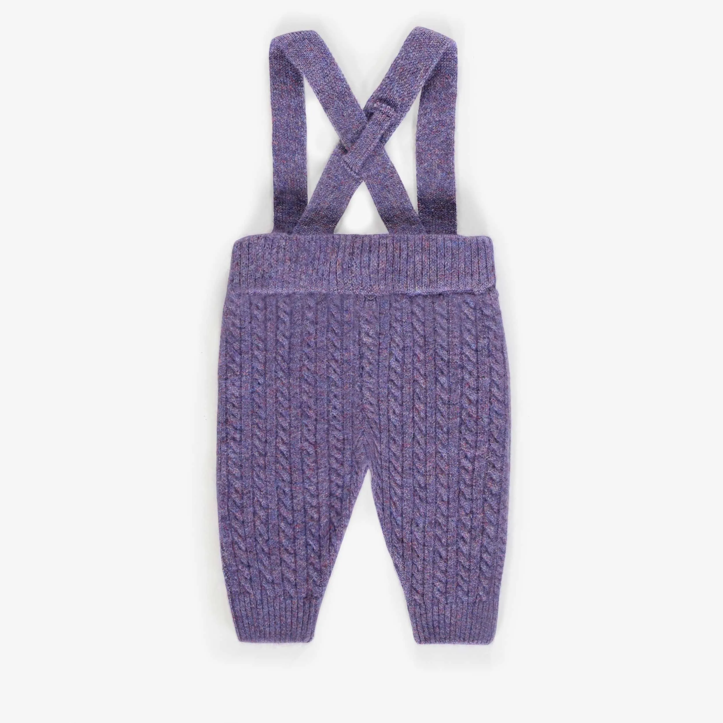 Pantalon à bretelles amovibles en polyester recyclé, naissance || Pants with removable straps in recycled polyester, newborn