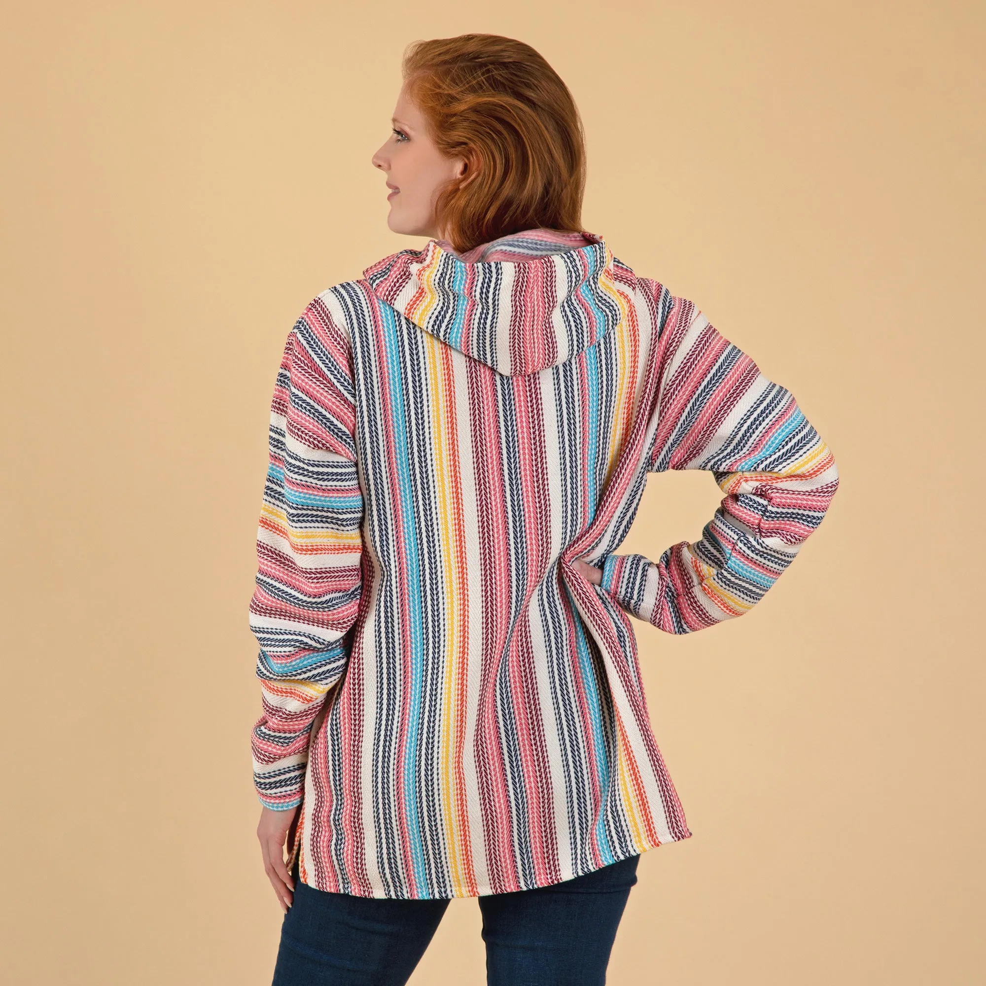 Paw & Flower Striped Baja Hoodie
