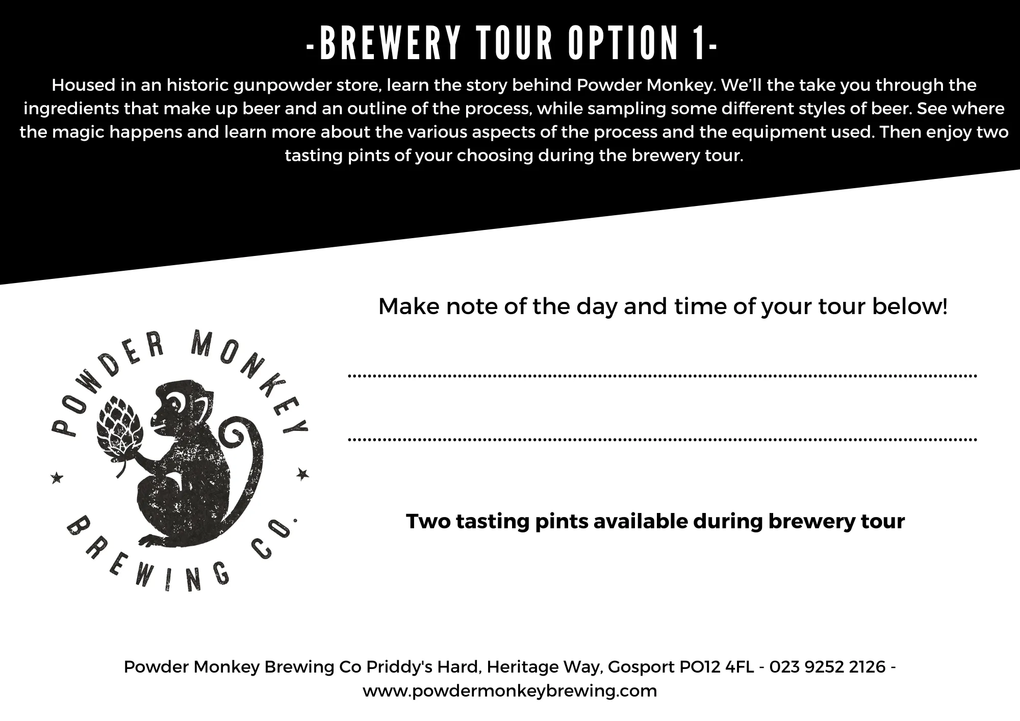 Powder Monkey Brewery Tour - 1