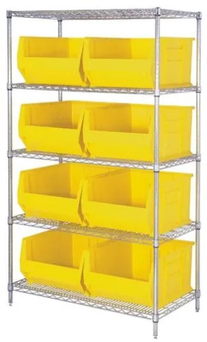 Quantum WR5-975 Wire Shelving System with 5 Shelves, 30" x 42" x 74"