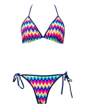 Rainbow Lights Branded Bikini - Coloured Printed - Thailand Brand