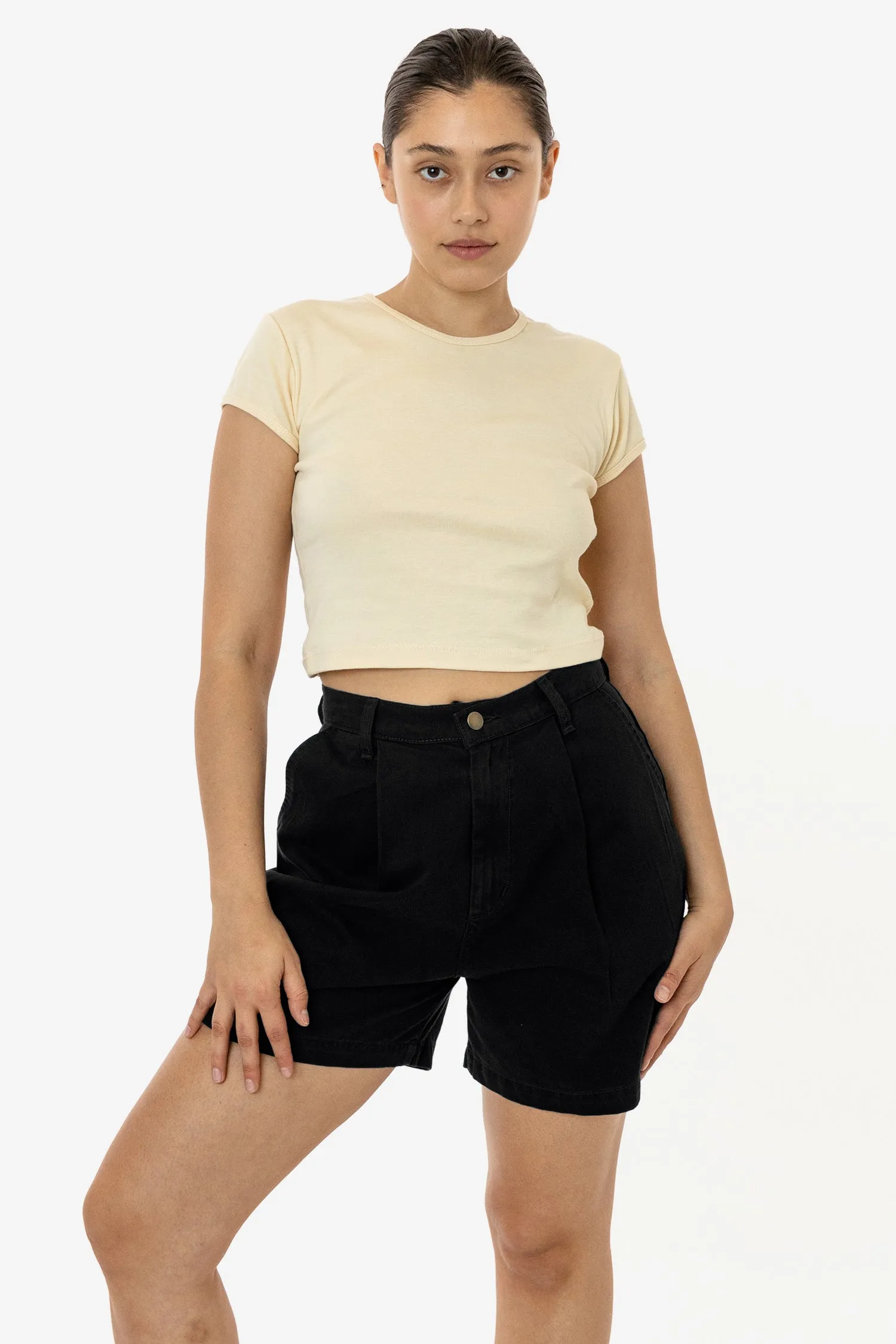 RCT372 - Cotton Twill Pleated Short