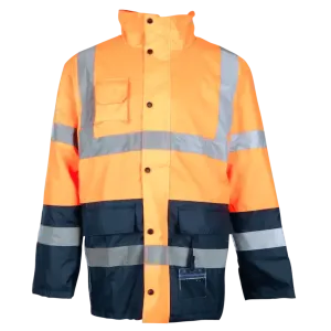 Reflective Hi-vis 2-Tone freezer winter traffic jackets