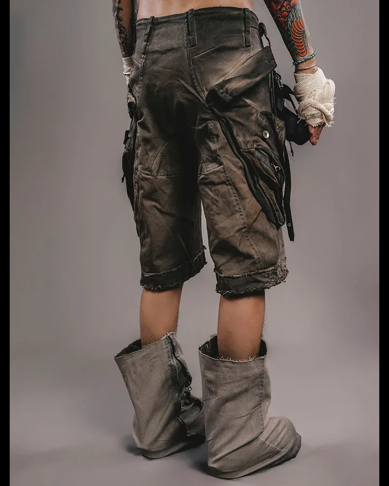 Ripped Cargo Shorts
