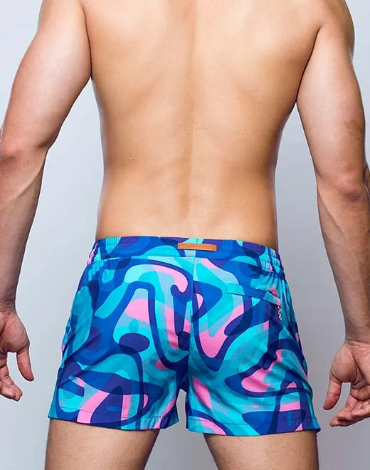 S50 Print Shorts - Kai Blue