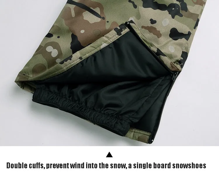 SAENSHING Ski / Snowboarding Set - Black Camo - Mens