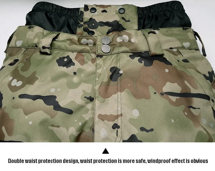 SAENSHING Ski / Snowboarding Set - Black Camo - Mens