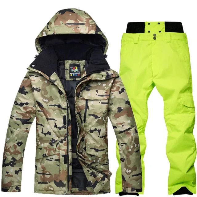 SAENSHING Ski / Snowboarding Set - Black Camo - Mens