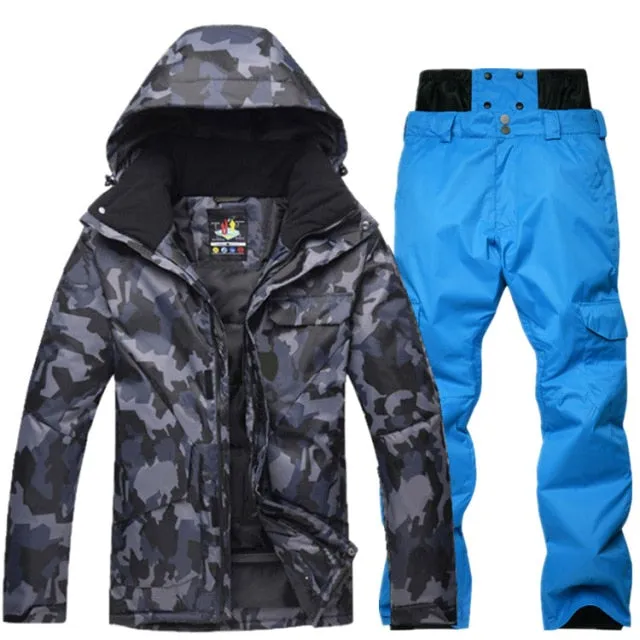SAENSHING Ski / Snowboarding Set - Black Camo - Mens