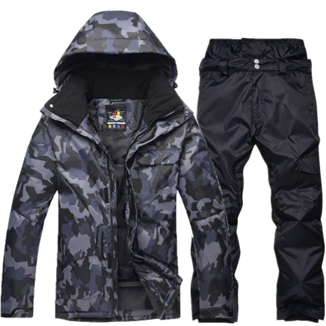 SAENSHING Ski / Snowboarding Set - Black Camo - Mens