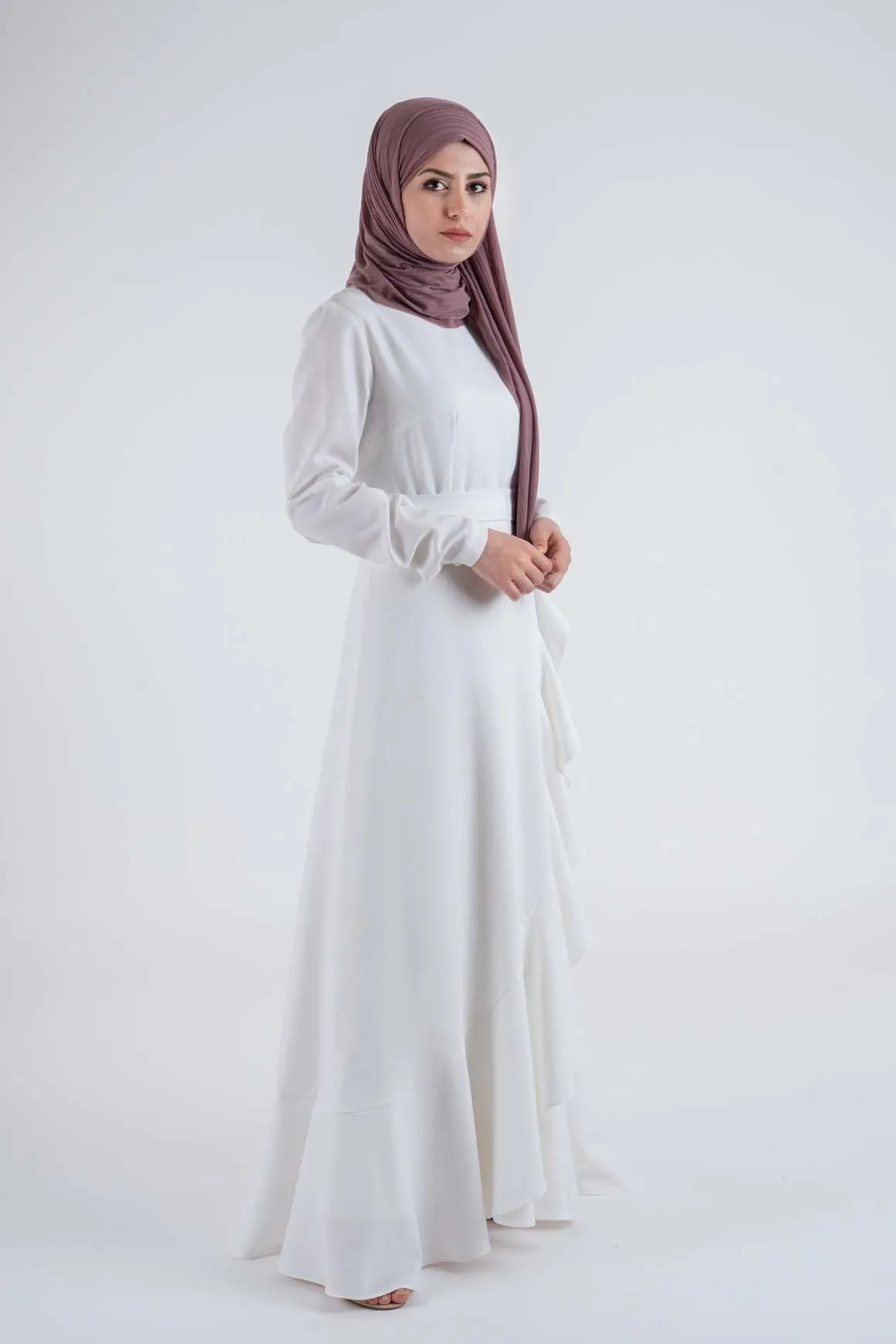 Sarong  White dress-Modesty Fashion