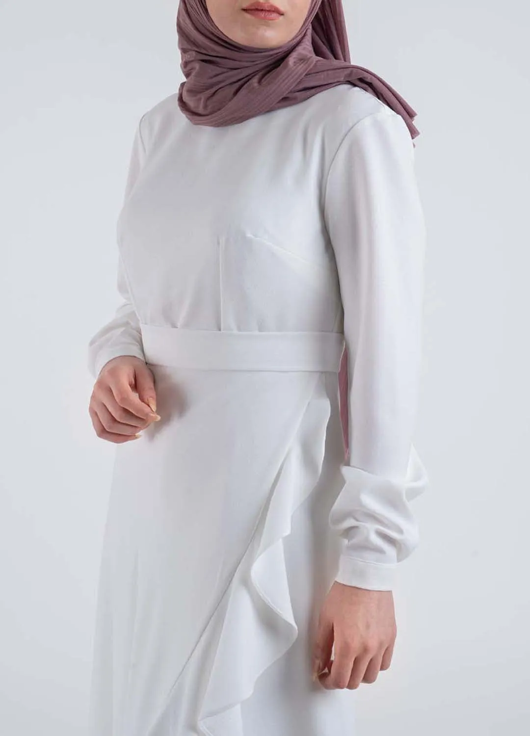 Sarong  White dress-Modesty Fashion